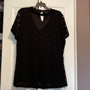 Torrid lace top with choker neckline